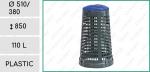 Waste bag holder grey-blue 110 liter Kunststoff Grau, Blau Müllsackständer, Abfallsackständer, Müllsackhalter, Abfallsackhalter, Müllständer, Abfallständer, Wertstoffständer, Müllbeutelständer, Abfallbeutelständer, mit klappdeckel