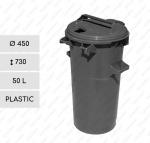 GE H Grey 50 liter Kunststoff Grau Haushalt Mülltonne Müllbehälter Abfalltonne