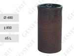 MV Ceramic garbage bin brown 65 liter Kerámia Braun Innenbereich, Mülleimer Abfallbehälter Abfallsammler Abfalleimer, für Kino, Geschäftszentrum, Supermarkt, Einkaufszentrum, Theater, Flughafen,  Bahnhof, Städte, Messe, Bank, Markthalle, Wartezimmer, Büro, Restaurant, Kantine