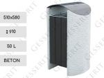 Beton Mülltonne aus 50 L schwarz
