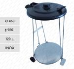edelstahl, rostfrei Mülleimer mit Pedal Edelstahl 120 L