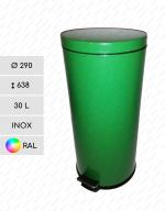 edelstahl, rostfrei Rot Tretabfallsammler 30 L in RAL Farben