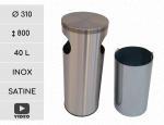 GESSERIT K 310 Inox, geschliffen, 40 liter, edelstahl, rostfrei, innenbereich große Größe, Büro, Mülleimer Abfallbehälter Abfallsammler Abfalleimer Mülltonne Müllbehälter Abfalltonne