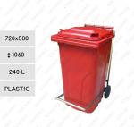 Kunststoff Abfallbehälter 240 L rot