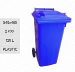 Kunststoff Abfalleimer blau 120 L