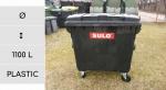 Kunststoff Abfallsammler 1100 liter L schwarz