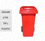 Kunststoff Abfallsammler 120 L rot