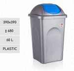 Kunststoff Abfallsammler 60 liter L Grau, blau