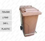 Kunststoff Abfallsammler braun 240 L Braun