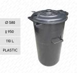 Kunststoff Abfalltonne 110 L Grau