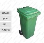 Kunststoff Abfalltonne 120 L grün