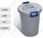 Kunststoff Abfalltonne 25 L Grau, blau