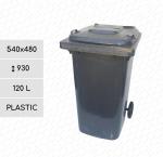 Kunststoff Haushalt Mülltonne 120 L Grau