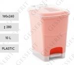 Kunststoff Kosmetik Abfalleimer 10 L Transparent, orange