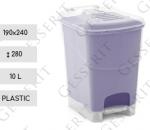 Kunststoff Müllbehälter 10 L Transparent, lila