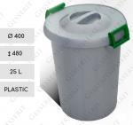 Kunststoff Mülltonne 25 L Grau, grün