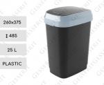 Kunststoff Mülltonne 25 L schwarz, Grau