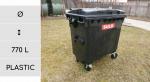 Kunststoff Mülltonne schwarz 770 L