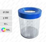 Kunststoff, Transparent, Polycarbonat Mülleimer gelb 10 L in RAL Farben