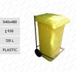 Kunststoff Treteimer aus 120 L gelb
