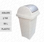Kunststoff Weiss Schwingdeckeleimer 50 L weiß