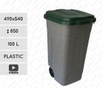 Kunststoff Wertstoffsammler 100 L Grau, grün