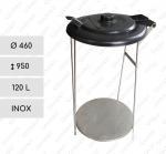 Müllsackständer edelstahl  Ø 460 X 950 ↕ 120 L edelstahl, rostfrei