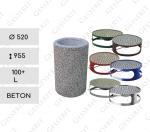MV Concrete garbage bin + green ashtray, 100 liter, rot, Beton Mülleimer Abfallbehälter Abfallsammler Abfalleimer Mülltonne Müllbehälter Abfalltonne mit Ascher Außenbereich, öffentliche Plätze, Straße