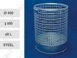 MV R 60 L hot dip galvanised steel basket, stahlkorb, Mülleimer Abfallbehälter Abfallsammler Abfalleimer Mülltonne Müllbehälter Abfalltonne Außenbereich, öffentliche Plätze, Straße