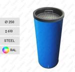 Stahl Abfalleimer grün  in RAL Farben