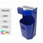 Stahl Abfallsammler rot 50 L in RAL Farben