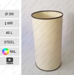 Stahl Büro Mülleimer 40 L in RAL Farben