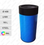 Stahl Eleganter Müllbehälter 110 L in RAL Farben