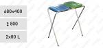 Stahl,  Kunststoff Abfalleimer 2x80 L grün ,blau
