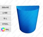 Stahl Müllbehälter weiss 15 L in RAL Farben