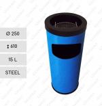 Stahl Standaschenbecher 15 L in RAL Farben