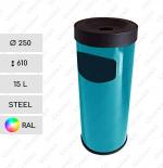 Stahl Standaschenbecher 15 L in RAL Farben