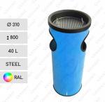 Stahl Standascher Außen 40 L in RAL Farben
